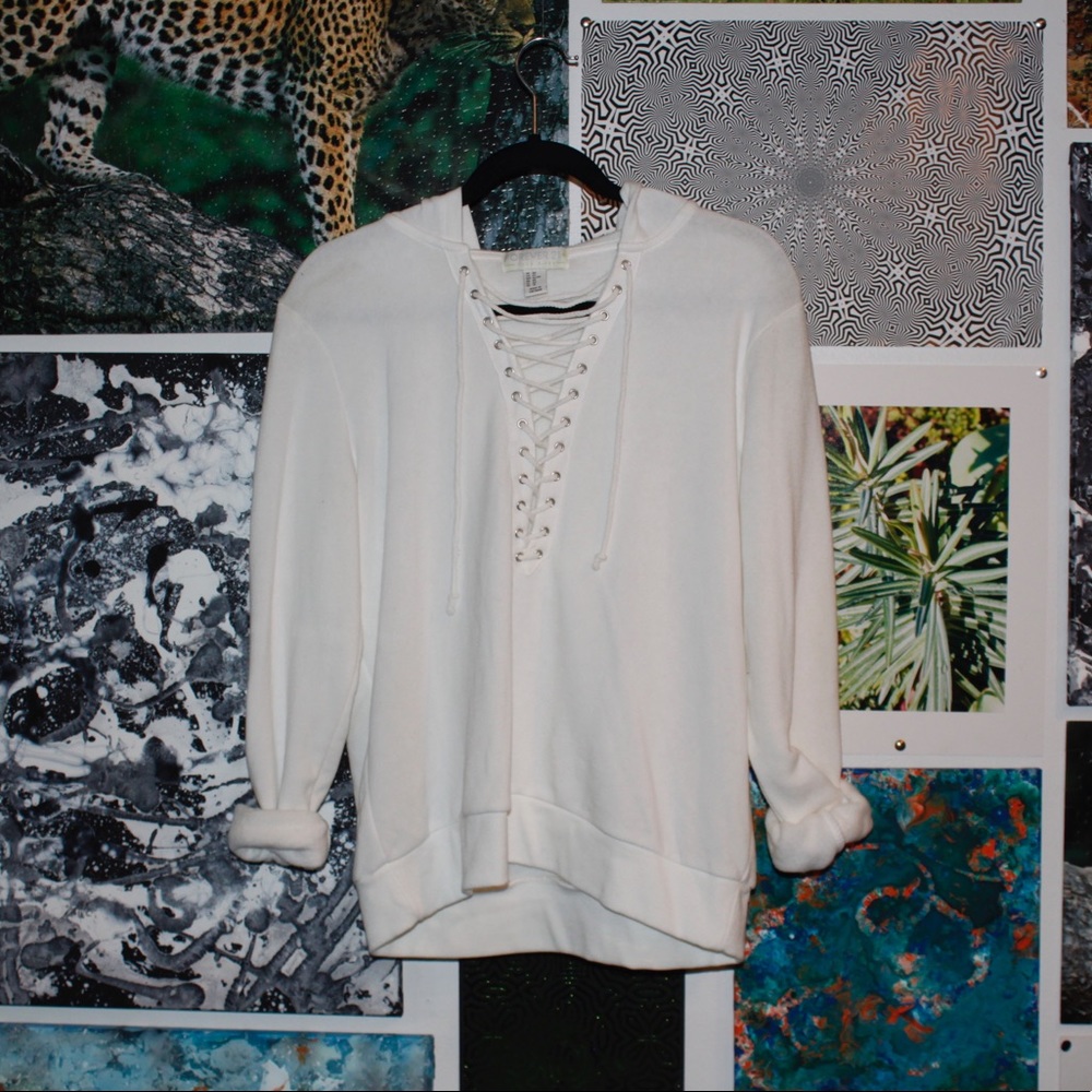 Forever 21 Laced V-Neck hoodie